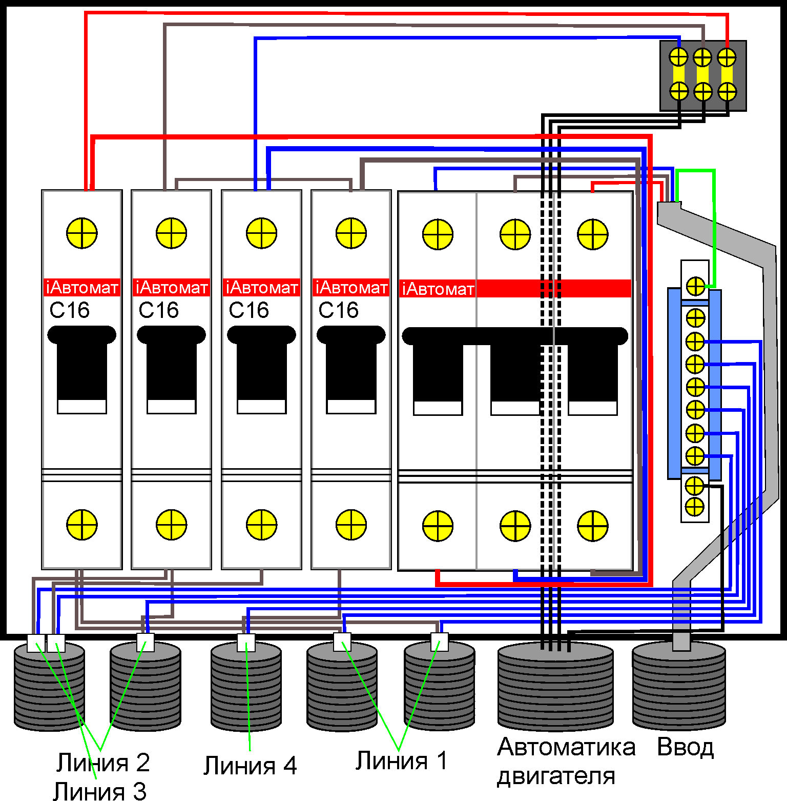 Схема сборки автоматов